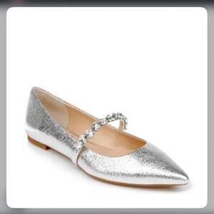 jewel Badgley Mischka dylan embellished ballet flats